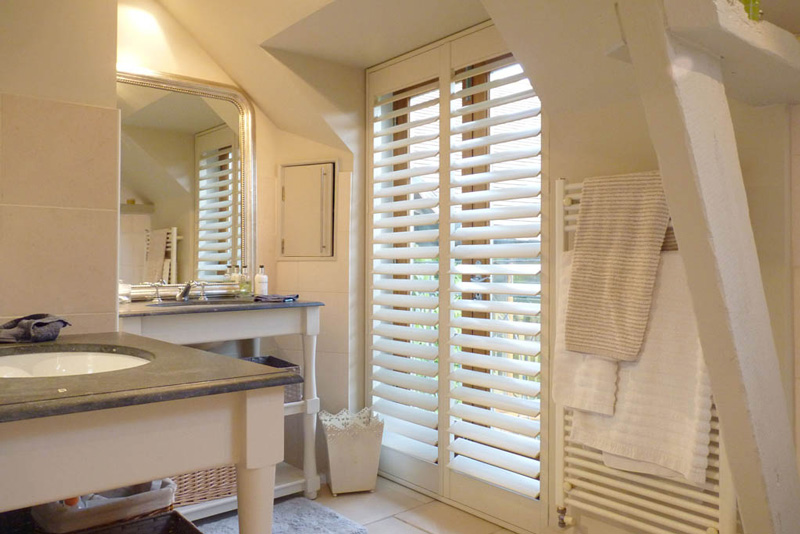 Bathroom French Door Shutters